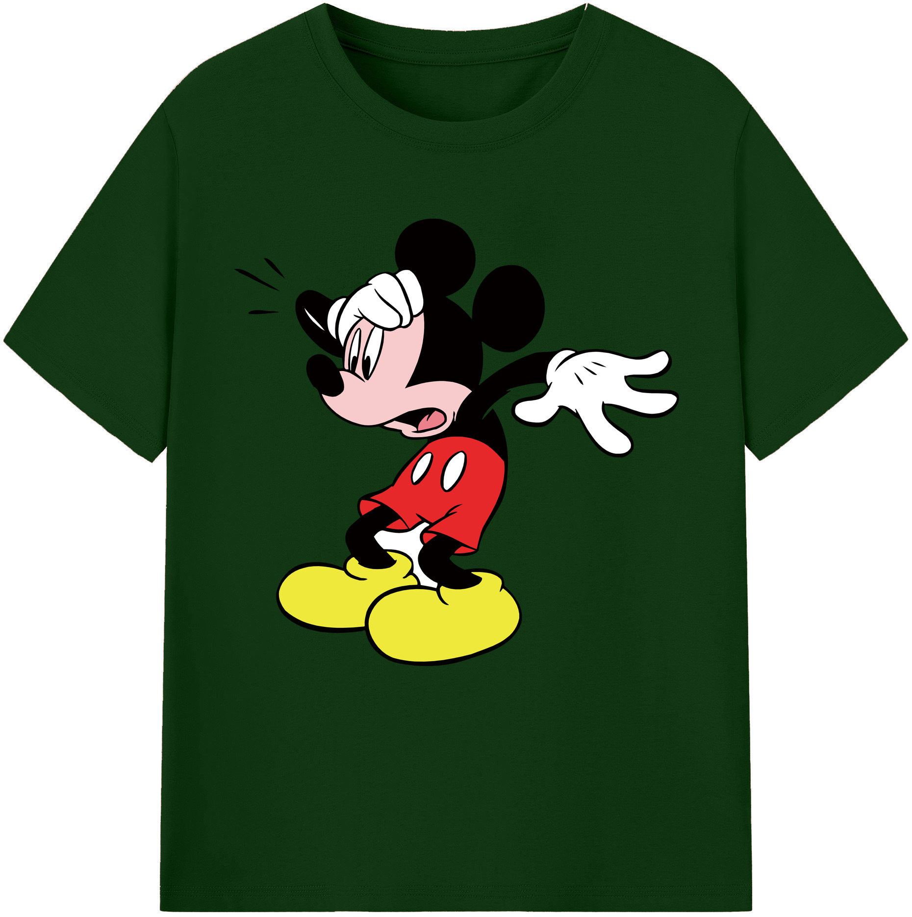 （画像用） ミッキーマウス Mickey Mouse 綿100％半袖Tシャツ（フロントプリント）